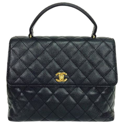 black chanel bag with handle|vintage Chanel top handle bag.